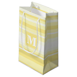 Monogram citroengele strepen klein cadeauzakje