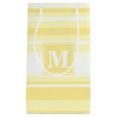 Monogram citroengele strepen klein cadeauzakje (Voorkant)