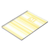 Monogram citroengele strepen notitieboek (Linkerzijde)