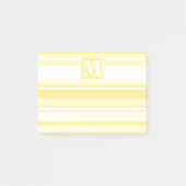 Monogram citroengele strepen post-it® notes (Voorkant)