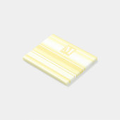 Monogram citroengele strepen post-it® notes (Schuin)
