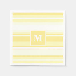 Monogram citroengele strepen servet