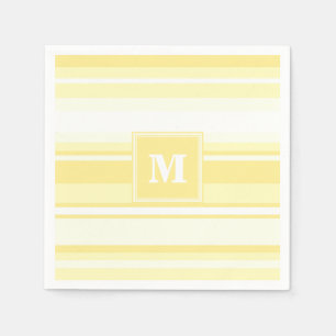 Monogram citroengele strepen servet