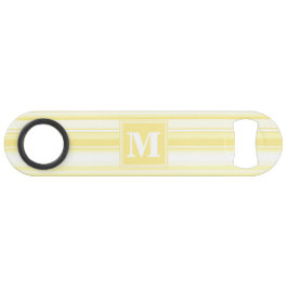 Monogram citroengele strepen speed flessenopener