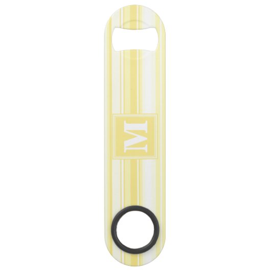 Monogram citroengele strepen speed flessenopener (Voorkant)