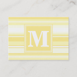 Monogram citroengele strepen visitekaartje