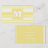 Monogram citroengele strepen visitekaartje (Voorkant / Achterkant)