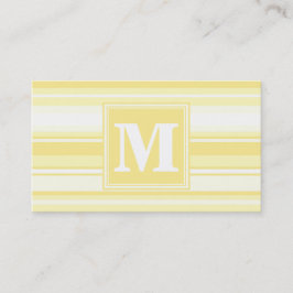 Monogram citroengele strepen visitekaartje