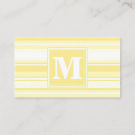 Monogram citroengele strepen visitekaartje