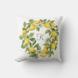 Monogram Citroenkrans Groen Geel Kussen