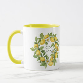 Monogram Citroenkrans Groen Geel Mok