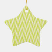 Monogram Citron Chevron met Paars Keramisch Ornament (Achterkant)