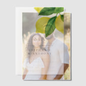 Monogram Citrus Branch Wedding Vellum Uitnodigingen (Offset (Koppel))