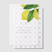 Monogram Citrus Branch Wedding Vellum Uitnodigingen (Offset (Uitnodiging))