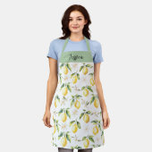 Monogram Citrus Citroen Fruit Botanisch Patroon Schort (Gedragen)