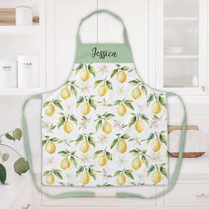 Monogram Citrus Citroen Fruit Botanisch Patroon Schort