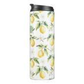 Monogram Citrus Citrus Fruit Botanische Patroon Thermosbeker (Geroteerd rechts)