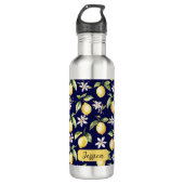 Monogram Citrus Citrus Fruit Botanische Patroon Waterfles (Voorkant)