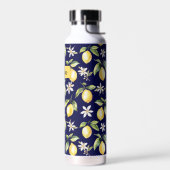 Monogram Citrus Citrus Fruit Botanische Patroon Waterfles (Links)