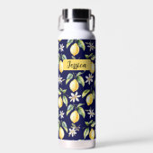 Monogram Citrus Citrus Fruit Botanische Patroon Waterfles (Voorkant)