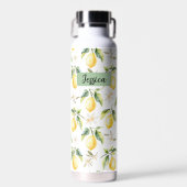 Monogram Citrus Citrus Fruit Botanische Patroon Waterfles (Voorkant)