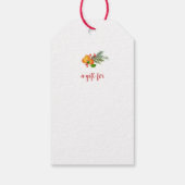 Monogram Citrus krans Kerstvakantie Cadeaulabel (Achterkant)