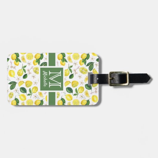 Monogram Citrus patroon Bagagelabel (Voorkant horizontaal)