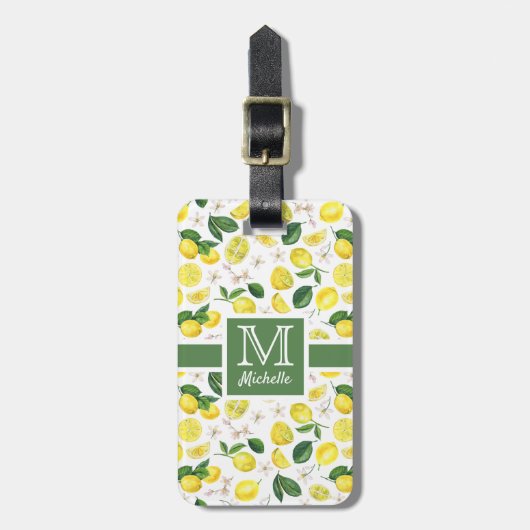 Monogram Citrus patroon Bagagelabel (Voorkant verticaal)