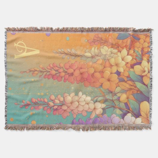 Monogram Citrus Sunset Wisteria Deken (Voorkant)