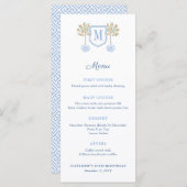 Monogram Citrus Tree Formal Baptisme Luncheon Menu (Voorkant / Achterkant)