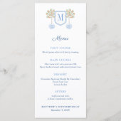 Monogram Citrus Tree Formal Baptisme Luncheon Menu (Voorkant)