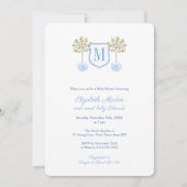 Monogram Citrus Tree Little Boy Baby shower Party Kaart (Voorkant)