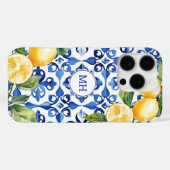 Monogram Citrusvruchten Elegant Mediterraan Case-Mate iPhone Case (Achterkant (horizontaal))