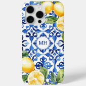 Monogram Citrusvruchten Elegant Mediterraan Case-Mate iPhone Case (Achterkant)