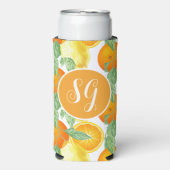Monogram Citrusvruchten Seltzer Blikjeskoeler (Seltzer Voorkant)