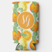 Monogram Citrusvruchten Seltzer Blikjeskoeler (Voorkant)