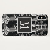 Monogram Clarinet Black en White Case-Mate iPhone Case (Achterkant (horizontaal))