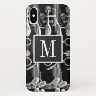 Monogram Clarinet Black en White Case-Mate iPhone Case