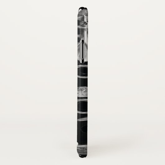 Monogram Clarinet Black en White Case-Mate iPhone Case (Achterkant / rechts)