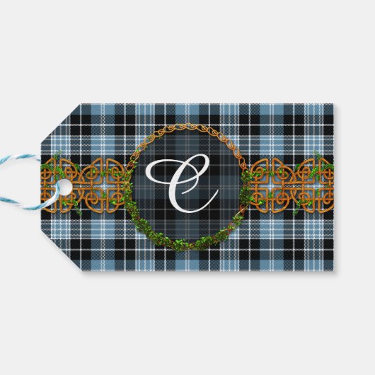 Monogram Clark Tartan Cadeaulabel (Achterkant Horizontaal)