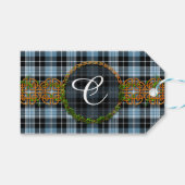 Monogram Clark Tartan Cadeaulabel (Voorkant (Horizontaal))