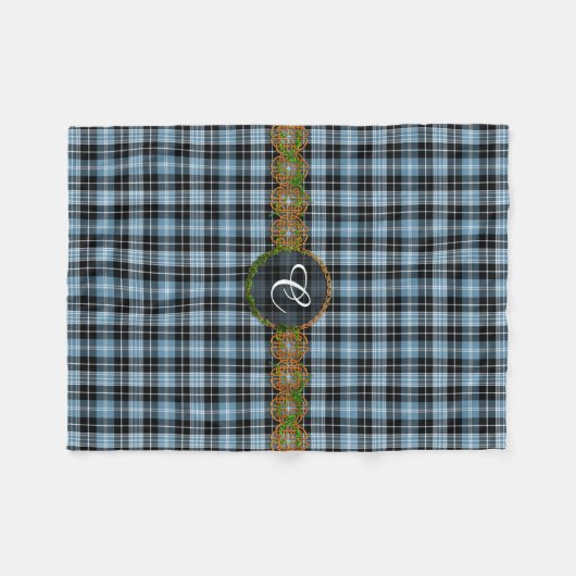 Monogram Clark Tartan Fleece Deken (Voorkant (Horizontaal))