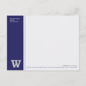 Monogram Class Reunion Save-the-Date Briefkaart (Achterkant)