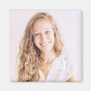 Monogram Class Year Custom Photo Afstuderen Magneet