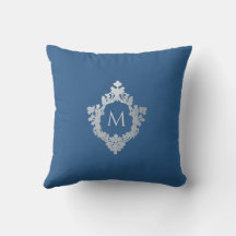 Monogram Classic Blue Elegant   Crest