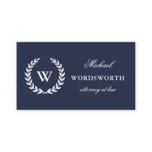 Monogram Classic Blue White QR Code