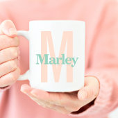 Monogram Classic Bold Schattige Initiaal Naam Aang Koffiemok