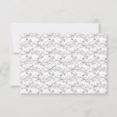 Monogram Classic Botanical Florals Wedding RSVP Kaartje (Achterkant)