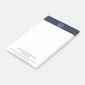 Monogram Classic Elegant Business Post-it® notes (Schuin)