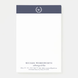 Monogram Classic Elegant Business Post-it® notes